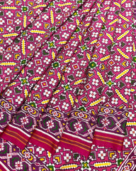 Pink Manekchowk Designer Patola Saree