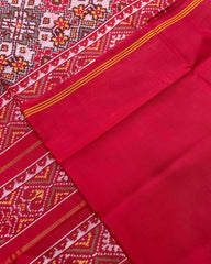 Red & White Navratan Designer Patola Saree