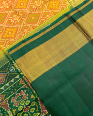 Green & Yellow Panchanda Designer Patola Saree