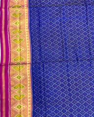 Pink & Blue Booty Designer Patola Saree