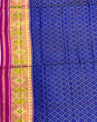 Pink & Blue Booty Designer Patola Saree