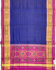 Pink & Blue Booty Designer Patola Saree