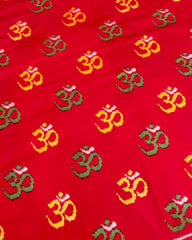 Red Om Traditional Designer Patola Saree