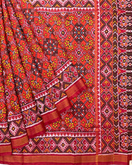 Red & Orange Navratan Designer Patola Saree