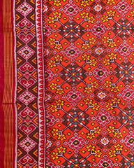 Red & Orange Navratan Designer Patola Saree