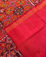 Red & Orange Navratan Designer Patola Saree