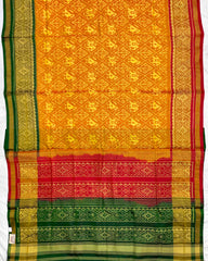 Yellow Ganga Jamuna Narikunj Designer Patola Saree