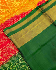 Yellow Ganga Jamuna Narikunj Designer Patola Saree