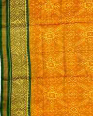 Yellow Ganga Jamuna Manekchowk Designer Patola Saree