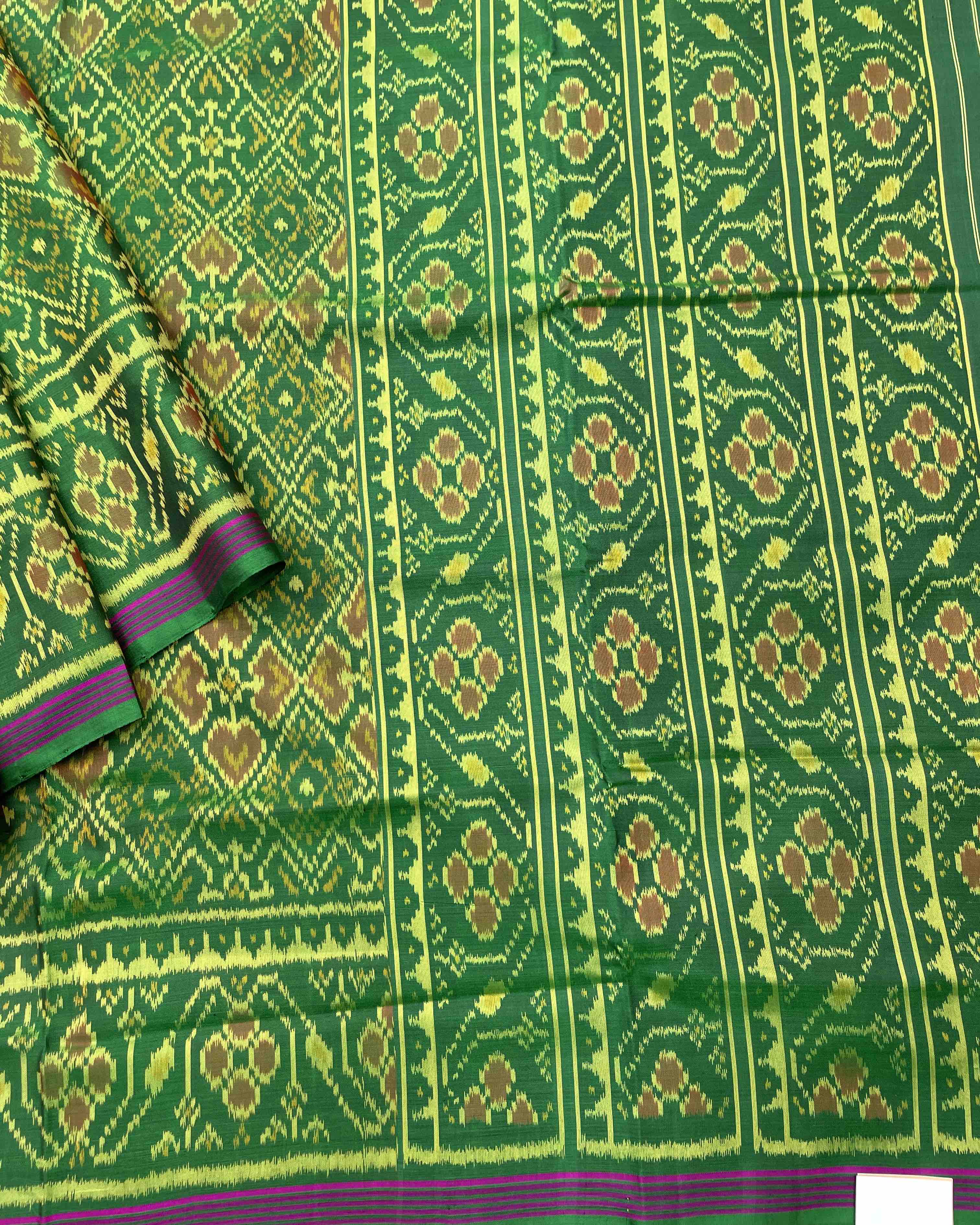 Green panchanda design Patola saree