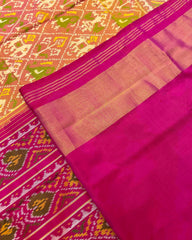 Pink & Peach Narikunj Designer Patola Saree