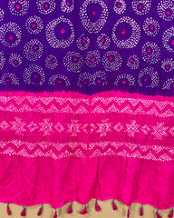 Pink & Purple Bandhani Dupatta