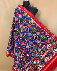 Red & Blue Navratan Patola Dupatta