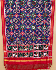 Red & Blue Navratan Patola Dupatta