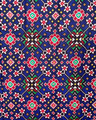 Red & Blue Navratan Patola Dupatta