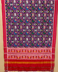 Red & Purple Narikunj Designer Patola Dupatta