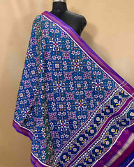 Purple & Turquoise Navratan Designer Patola Dupatta