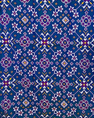 Purple & Turquoise Navratan Designer Patola Dupatta