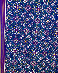 Purple & Turquoise Navratan Designer Patola Dupatta