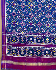 Purple & Turquoise Navratan Designer Patola Dupatta