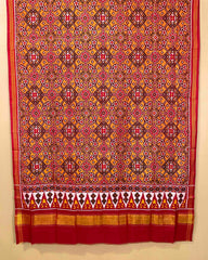 Red & Orange Yellow Navratan Designer Patola Dupatta
