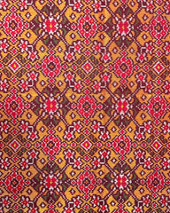 Red & Orange Yellow Navratan Designer Patola Dupatta