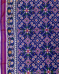 Purple & Blue Navratan Designer Patola Saree