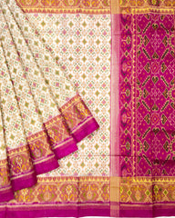 Pink & White Boody Patola Saree