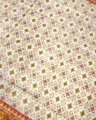 Pink & White Boody Patola Saree