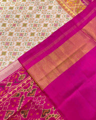 Pink & White Boody Patola Saree