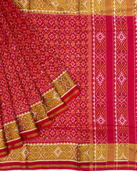 Red Booty Designer Patola Saree