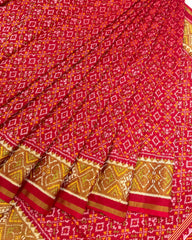 Red Booty Designer Patola Saree