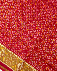 Red Booty Designer Patola Saree
