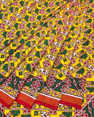 Red & Yellow Narikunj Laheriya Design Patola Saree