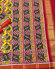 Red & Yellow Narikunj Laheriya Design Patola Saree