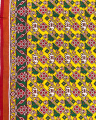 Red & Yellow Narikunj Laheriya Design Patola Saree