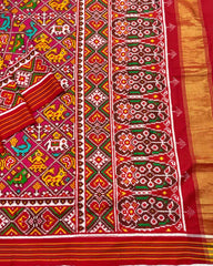 Red & Pink Narikunj Designer Patola Saree