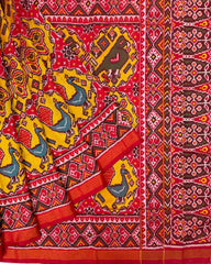 Red & Yellow Chhabdi Narikunj Designer Patola Saree