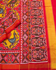 Red & Yellow Chhabdi Narikunj Designer Patola Saree