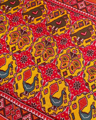 Red & Yellow Chhabdi Narikunj Designer Patola Saree