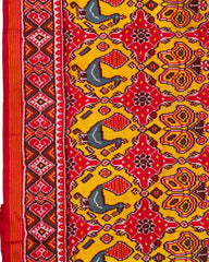 Red & Yellow Chhabdi Narikunj Designer Patola Saree