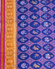 Pink & Blue Narikunj Circle Designer Patola Saree