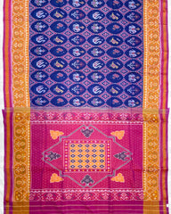 Pink & Blue Narikunj Circle Designer Patola Saree
