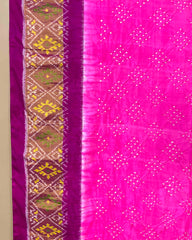 Purple & Pink Bandhani Patola Dupatta