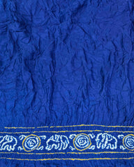 Blue & Sky Blue Gajji Silk Bandhani Saree