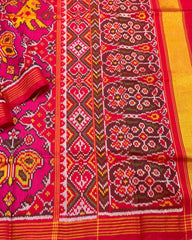 Red & Pink Big Figure Narikunj Designer Patola Saree