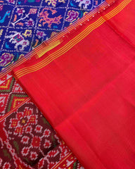 Red & Blue Narikunj Designer Patola Saree