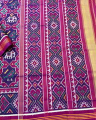Purple Narikunj Star Designer Patola Saree