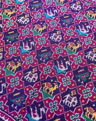 Purple Narikunj Star Designer Patola Saree