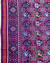 Purple Narikunj Star Designer Patola Saree